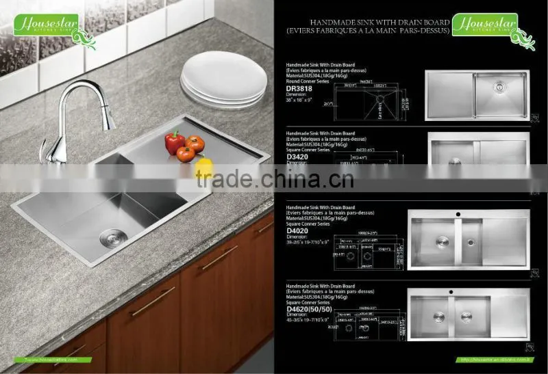Professional Custom Stainless Steel Kitchen Sink by Handmade