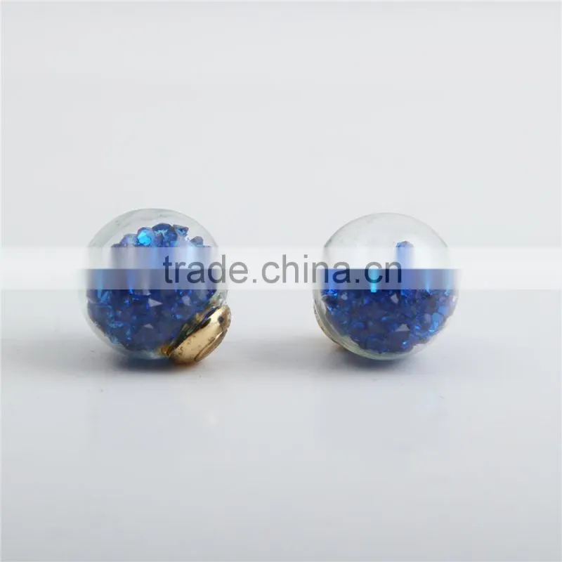 2016 New Korean fashion Wild European style simple double ball candy-colored wild earrings Women Brand earring jewelry