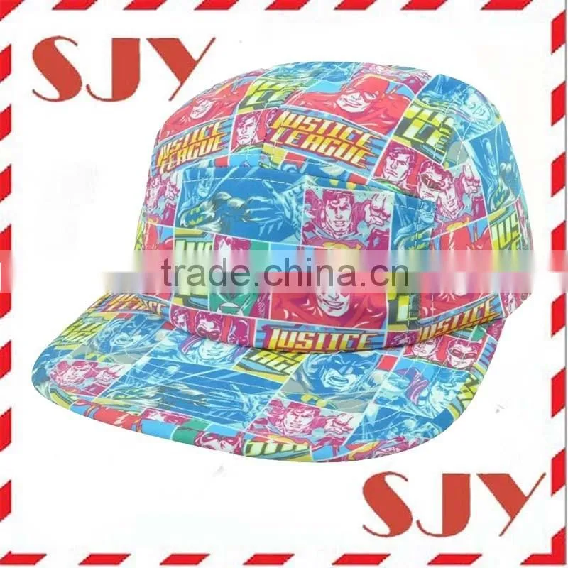 Custom All Over Print Floral 5 Panel Biker Hat