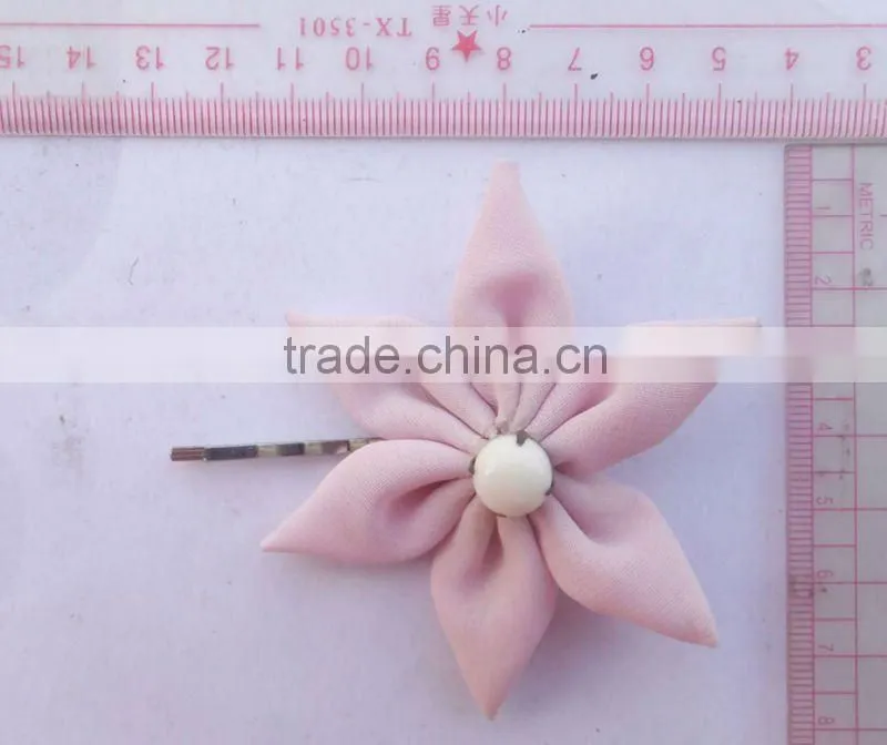 colorful flower hair pin with rhinestone