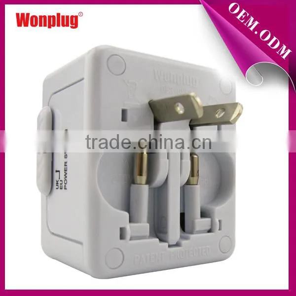 Wonplug supply the global hottest products universal adapter plug with USB port