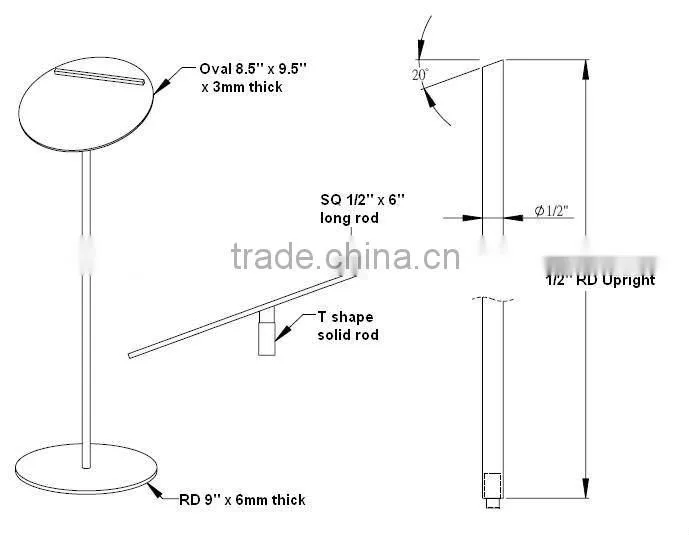 Shoe display riser stand for shop fittings/ Retial display stand for shoes