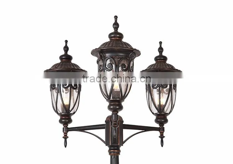 European style 2 head garden retro classic street light