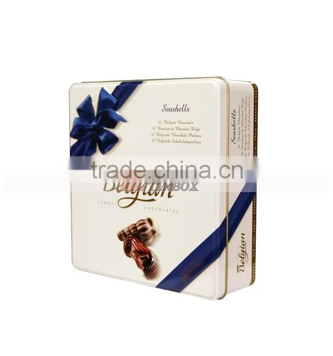 Chocolate Square Metal Tin Box Tin Contianer