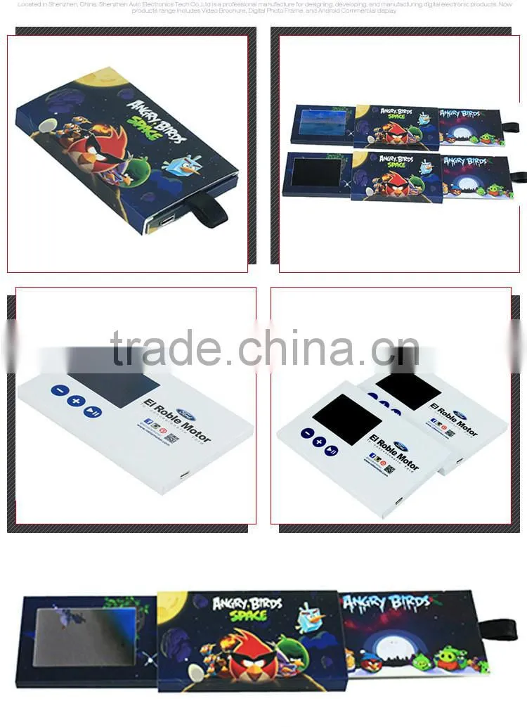 Hot selling digital lcd 2gb 4.3" video brochure