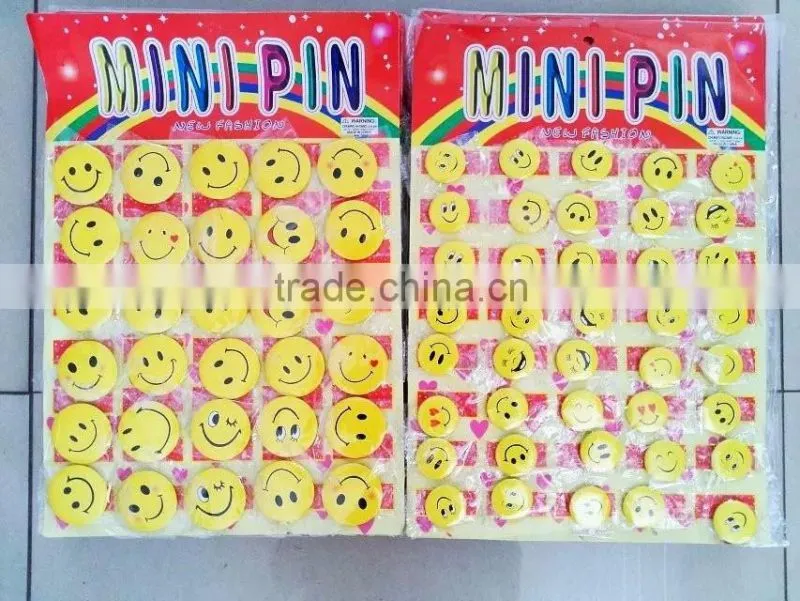 customized emoji pin logo tin badge for school kids
