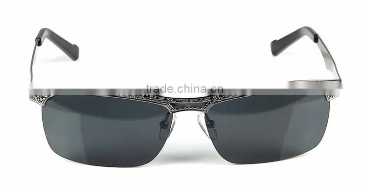 new style alloy polarized sunglasses man custom logo by laser