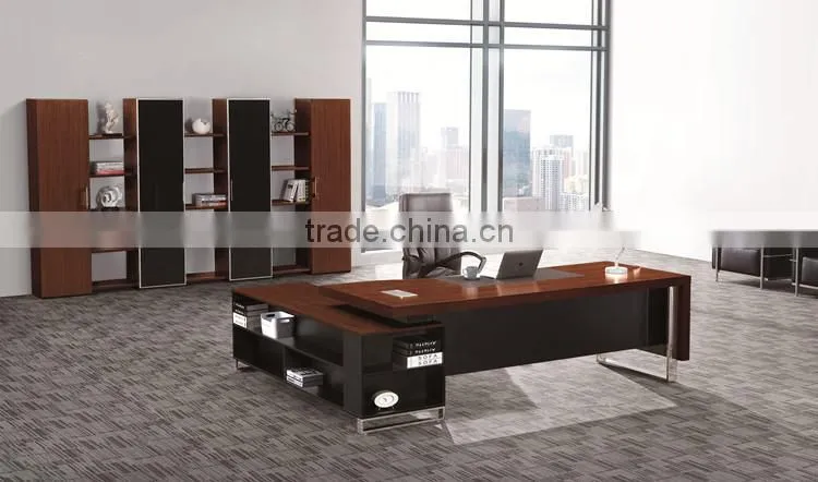 latest office table designs wooden l-shape office table