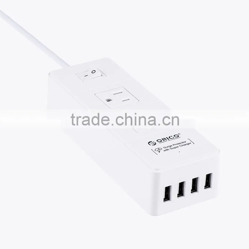 US Portable socket outlet 2 way outlet with 4 USB port