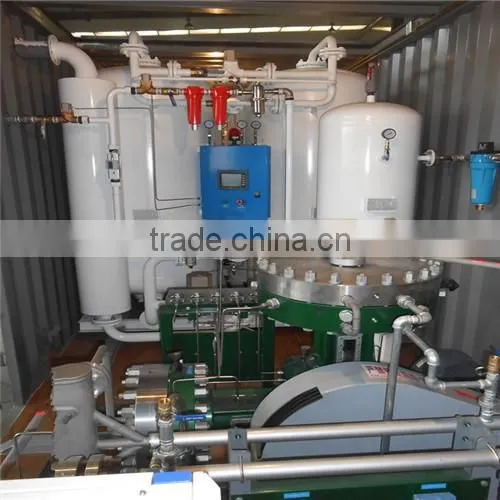 On-site Psa Oxygen producing machine with container for filling cylinders