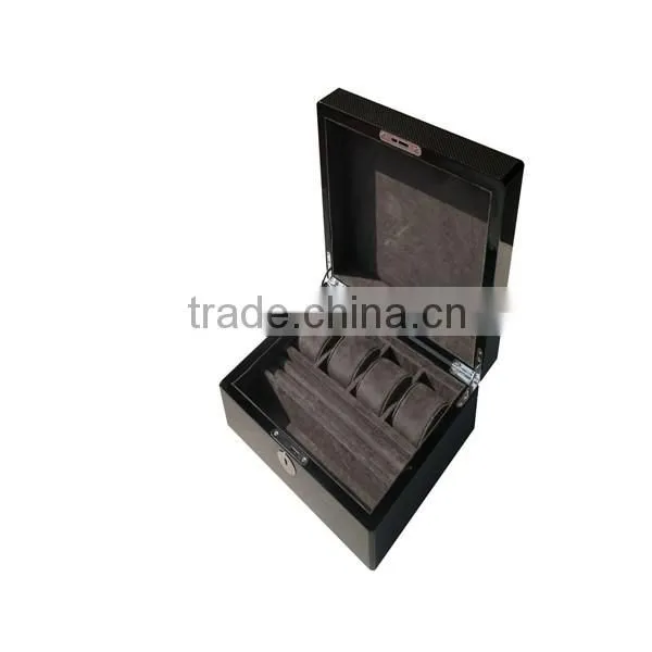 Custom made carbon fiber finishing 8 slots luxury wooden watch box