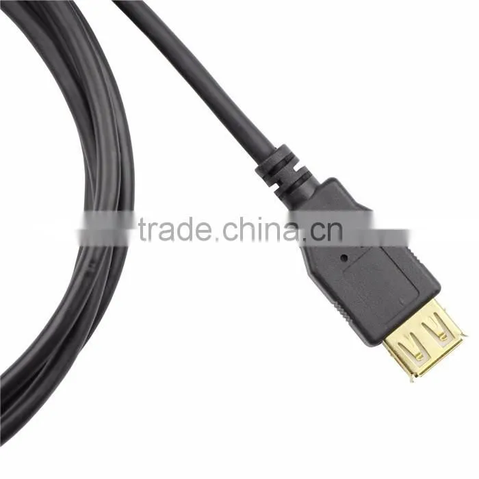 Gold plate black AM/FM USB cable for computer/laptop extension