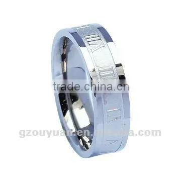 fashionable titanium rings engraved for hot sell