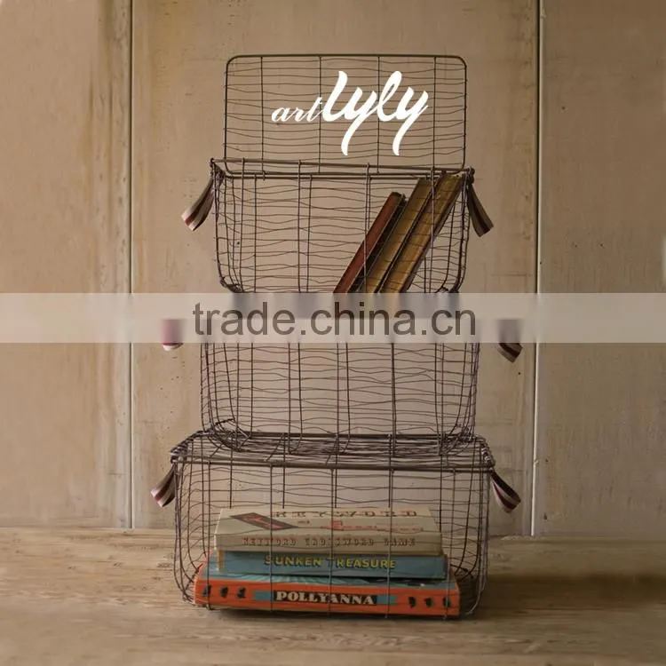 decorative wire basket for home storage wholesale