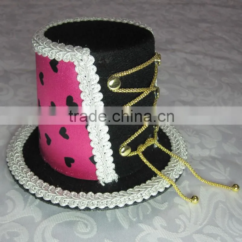 MYLOVE heart sinamay fascinator hat with clips MLGM017