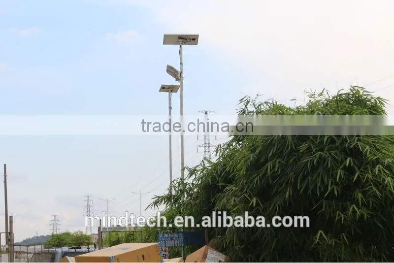 shenzhen mindtech automatic time-controlled solar street light pole IP65 certificated CE&RoHS MRD 807