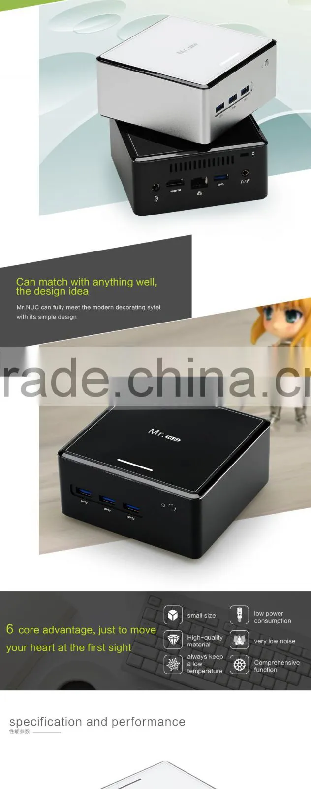 wholesale china import windows mini pc J1900 quad core 2.4GHz HDMI beauty case hot desktop PC