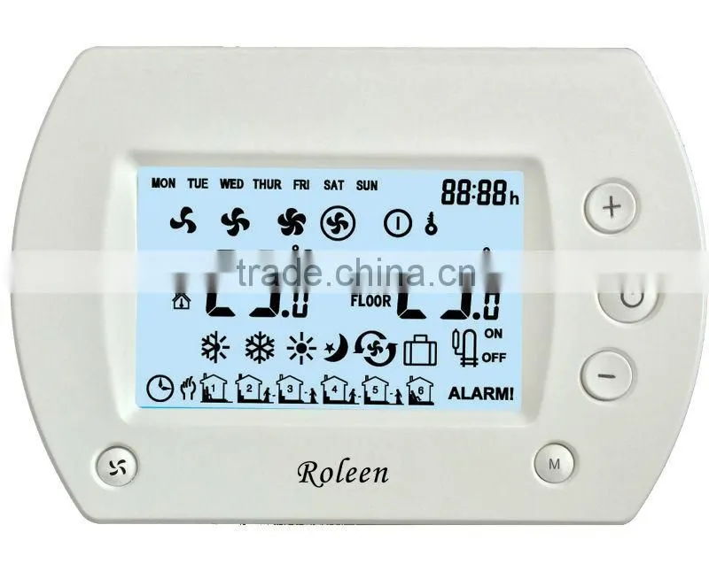 RL305 Series Wall-mount Big LCD Room FCU Thermostat