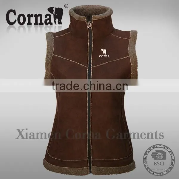 New design warm fleece vest formal waistcoat for women