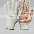 machine knit glove with dots