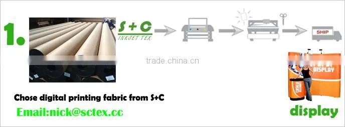 100poyester knit white dispaly fabric for UV printer