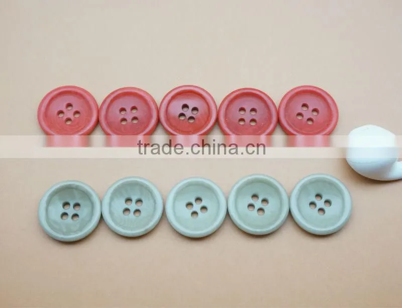 4 Holes High Quality Red&Grey Natural Corozo Nut Buttons for Lady's Clothing