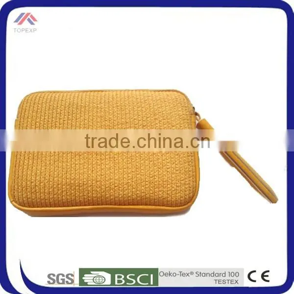 Female Solid Color Crochet Small Wallet