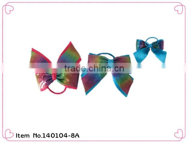 rainbow colored hair rubber bands