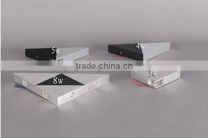 2013 Best sale Epistar chips triangle Brushed aluminum 5w wall light