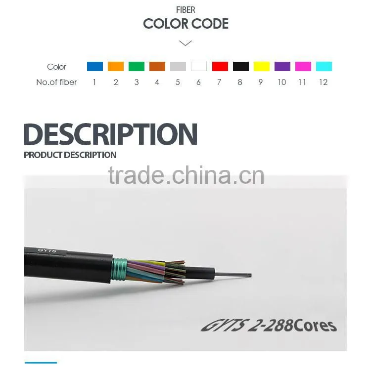 stranded loose tube light -armored optic fiber cable