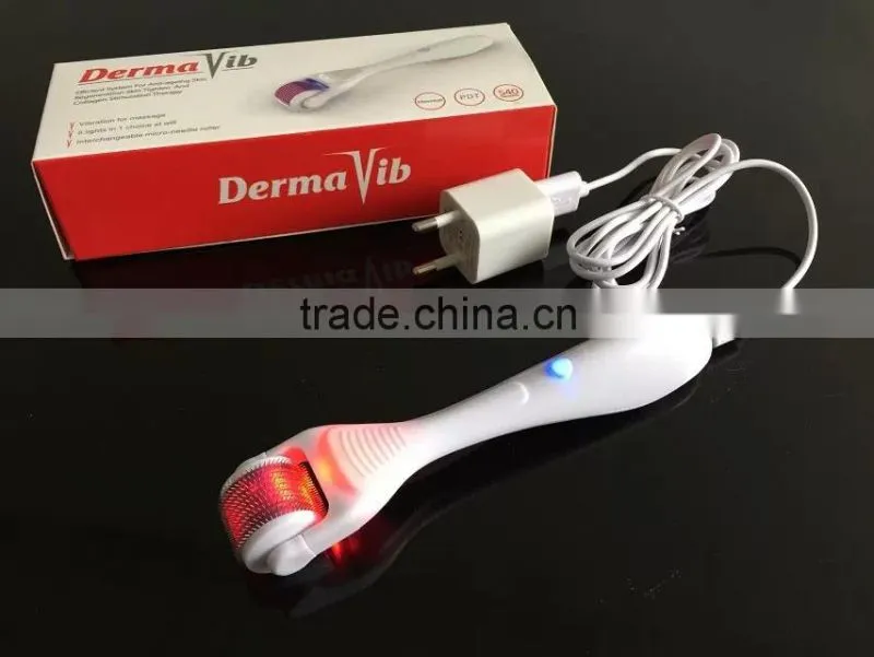6 in 1 derma roller/ 540 needles Massage LED PDT Derma Vib