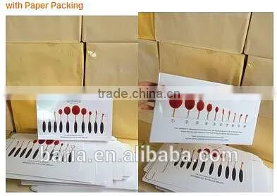 Top Quality Custom Logo cosmetic Makeup brushes Rose gold and white Color 10pcs Oval Makeup Brush Set
