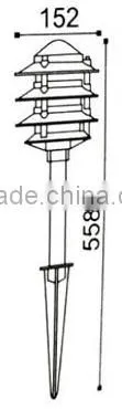 Low Voltage Path Lights Pagoda Spike Garden Lights