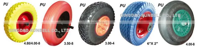 16"x4.80/4.00-8 PU Foam Wheels for Wheelbarrows