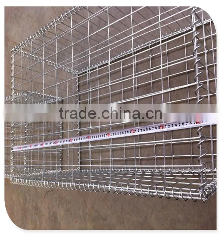 75*75mm 100*100mm mesh size galvanized stone gabion box