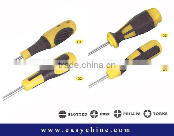 High Quality 45 Carbon Steel Crv Slotted Plastic Handle Screwdriver