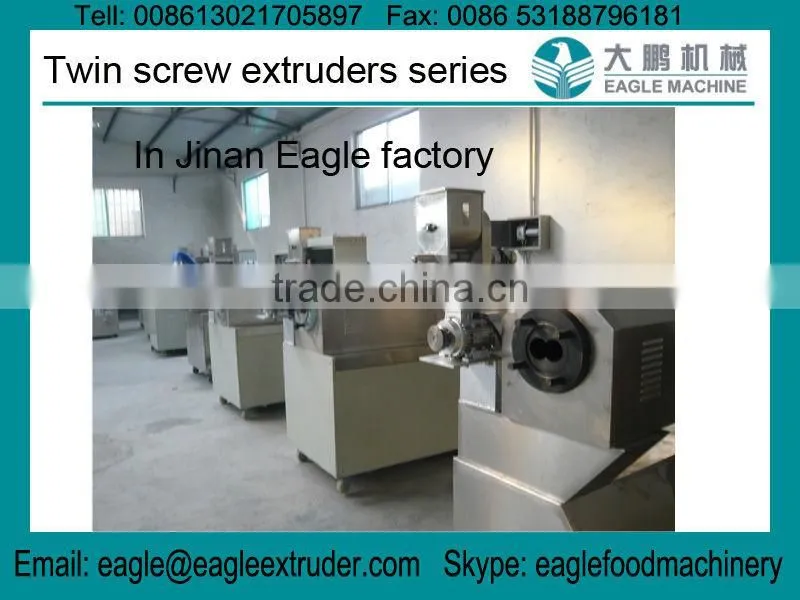 Jinan Eagle corn puffs produciton extruder machines tested for India customers