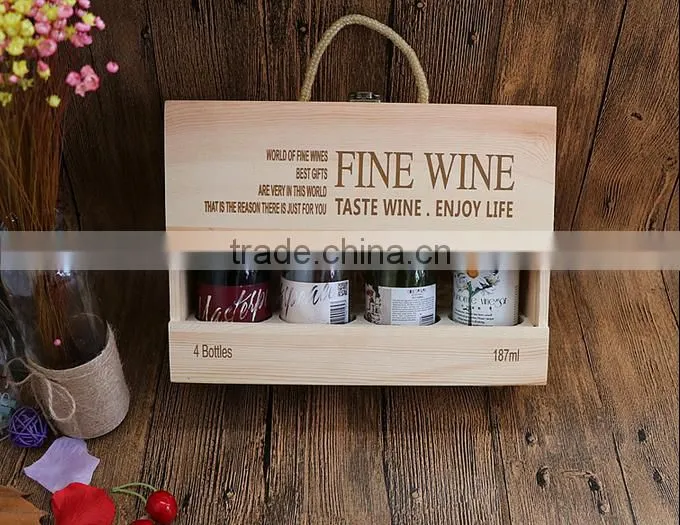 wooden boxes for ice wine bottles