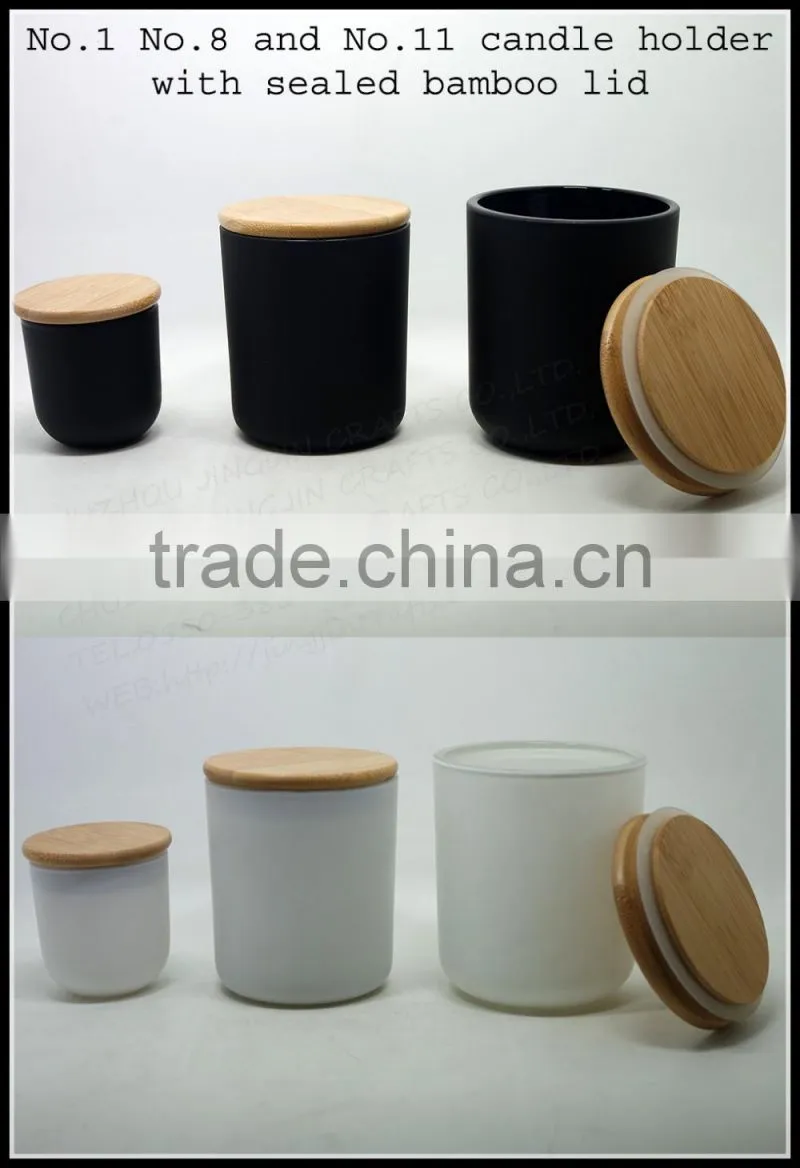 High-end electroplated gold glass candle holder with sealed black wooden top