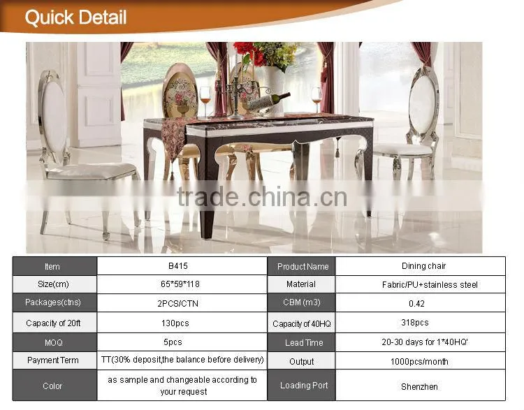 TH372 dining furniture design stainless steel frame marble top dining table