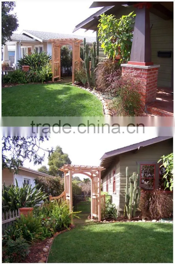 Outdoor decorative garden wooden arch