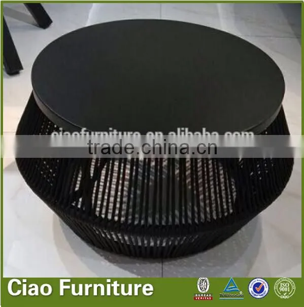 Customized Outdoor Round Rattan Furniture Coffee Table
