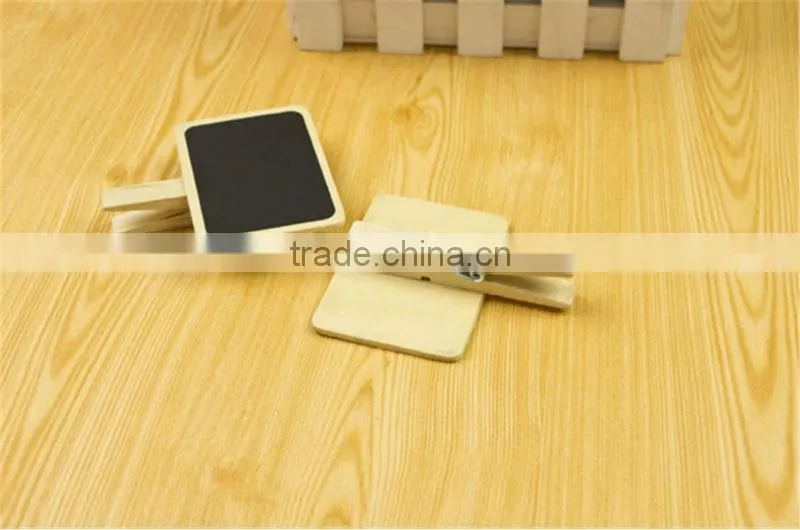 wholesale in stock Mini Wooden Clip Blackboard free wedding gift tags decorative gift tags Multi-function tag message folder