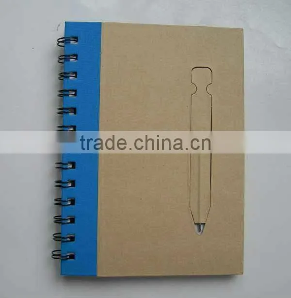 eco friendly notebook with ballpen