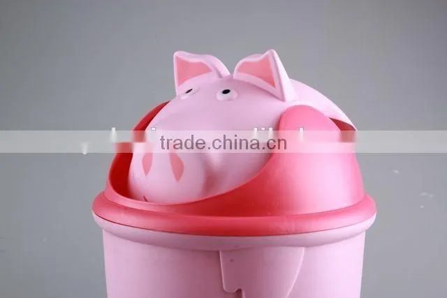 Rubbish Bin Household Garbage Can/Animal Design Plastic Trash Can