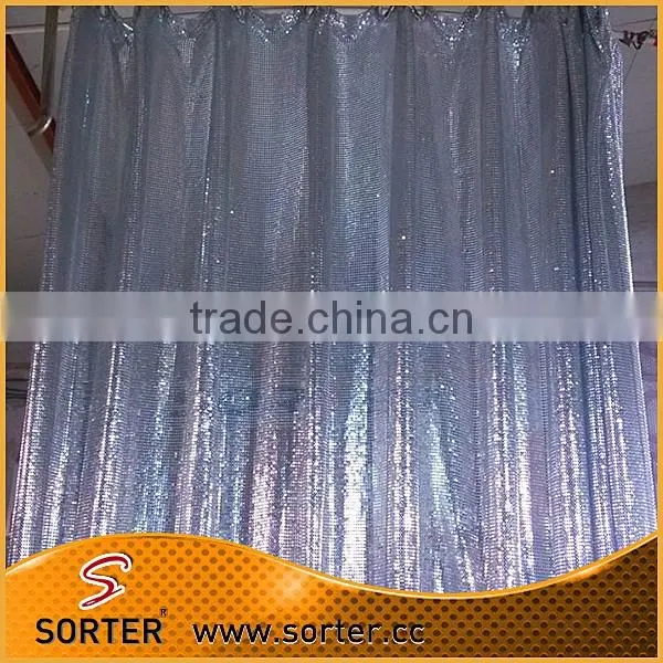 china supplier sequin metal blackout curtain for salon