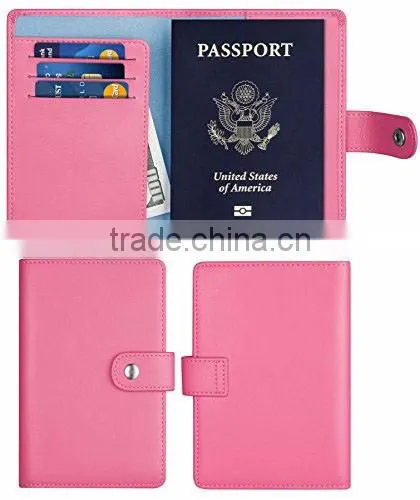 Personalized travel wallet leather passport holder custom for business