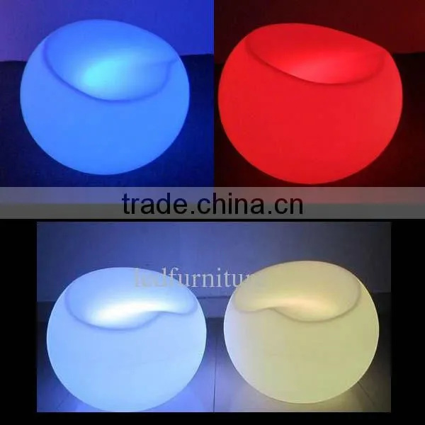 hotel and resorts used led glowing coffee table and sofa sets / Apple shaped plastic table sets