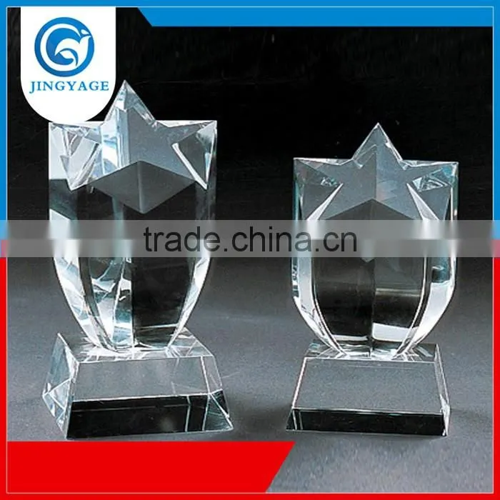 Jingyage custom crystal francesco star award trophy crystal francesco star award trophy crystal star award gift