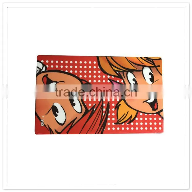 Plastic wares from china girls printed kids placemat, small melamine cutting block